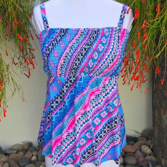 Swimsuits For All | Swim | Smocked Bandeau Tankini Swim Top | Poshmark